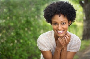 Young Adult African American Woman Smiling